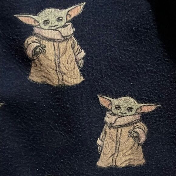 American Eagle A&E Lounge Blue Star Wars Joggers w Yoda Character Print 32/34 M - Picture 3 of 10